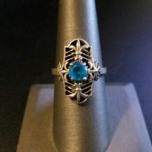 1 Ct London Blue Topaz - .925 Sterling Silver Ring